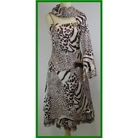 Maria Magdalene - Size: 40 - Brown/Cream - Evening dress with scarf