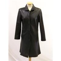 Major Design Korporation - Size: S - Black Mid-Length Leather Coat