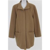 Marks & Spencer, size 14 brown wool blend coat