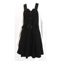 Marc Jacobs Size 6 Black Twill Pinafore with button detailing