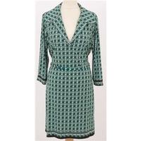 Max Studio, size L green mix patterned dress