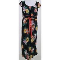 Marks & Spencer, size 14 black & orange mix floral dress