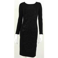 Marks and Spencer Size 8 Black Dress with Textured Detailing
