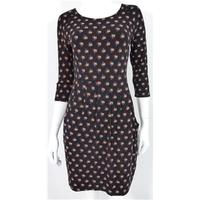 Marks and Spencer Size 8 Short Black and Multicoloured Pattern Dress
