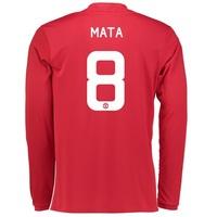 Manchester United Cup Home Shirt 2016-17 - Long Sleeve with Mata 8 pri, Red