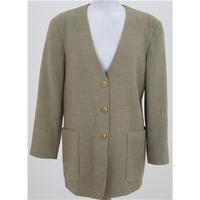 maxmara size 10 beige smart jacket coat