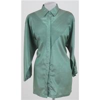 Mary Ruane, size M green silk blouse