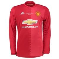 Manchester United Home Shirt 2016-17 - Long Sleeve with Rooney 10 Reco, Red