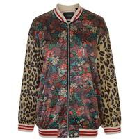 MAISON SCOTCH Multi Print Satin Bomber Jacket