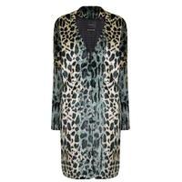 MAISON SCOTCH Leopard Print Faux Fur Coat