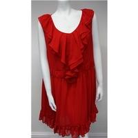 Max C London Size 22 Red Frill Dress Max C London - Size: 22 - Red - Sleeveless