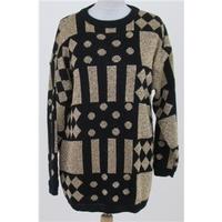 Maurada, size XL black and gold patterned jumper