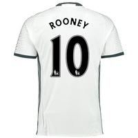 Manchester United Third Shirt 2016-17 with Rooney 10 printing, White