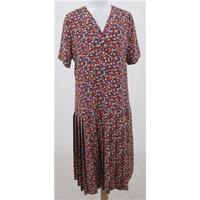 Marcelle Griffon, size 14 blue, red and orange floral print dress