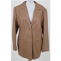 Madeleine Size 18, Brown Leather Jacket