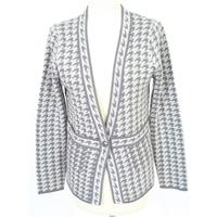 Marisa Christina Grey Houndstooth Knitted Cardigan Size Large