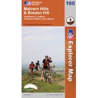 Malvern Hills & Bredon Hill - OS Explorer Active Map Sheet Number 190