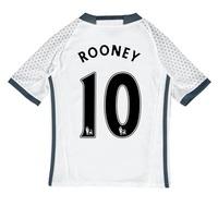 Manchester United Third Shirt 2016-17 - Kids with Rooney 10 printing, White