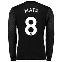 Manchester United Away Shirt 2017-18 - Long Sleeve with Mata 8 printin, Black