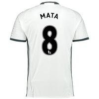 Manchester United Third Shirt 2016-17 with Mata 8 printing, White