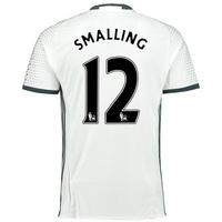 Manchester United Third Shirt 2016-17 with Smalling 12 printing, White