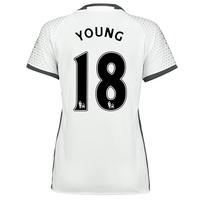 Manchester United Third Shirt 2016-17 - Womens with Young 18 printing, White