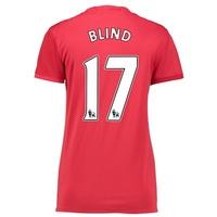 Manchester United Home Shirt 2016-17 - Womens with Blind 17 printing, Red