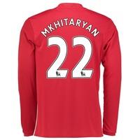 Manchester United Home Shirt 2016-17 - Long Sleeve with Mkhitaryan 22, Red