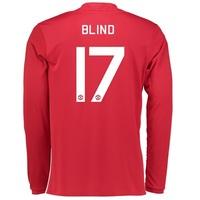 Manchester United Cup Home Shirt 2016-17 - Long Sleeve with Blind 17 p, Red
