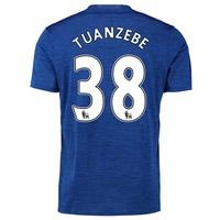 manchester united away shirt 2016 17 with tuanzebe 38 printing blue