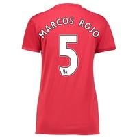 Manchester United Home Shirt 2016-17 - Womens with Marcos Rojo 5 print, Red