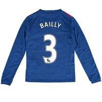 Manchester United Away Shirt 2016-17 - Kids - Long Sleeve with Bailly, Blue