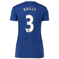 manchester united away shirt 2016 17 womens with bailly 3 printing blu ...