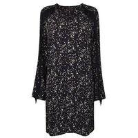 MAISON SCOTCH Star Print Fringe Dress