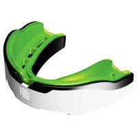 Makura Tephra Max Mouthguard, Senior (age 11 & Over), Green (white/black/green)