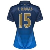 Manchester City Away Shirt 2014/15 - Womens with J.Navas 15 printing, Black