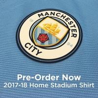 Manchester City Home Stadium Shirt 2017-18 - Kids, Blue