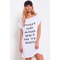 Macy Get In Bed Off The Shoulder Baggy Dress