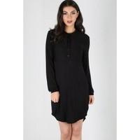 Mable Front Buttons Long Sleeves Shirt Dress
