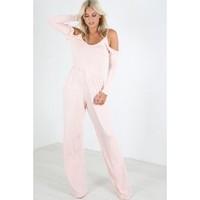 Madison Frill Cold Shoulder Long Sleeves Jumpsuit