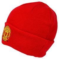 manchester united cuff knitted hat red