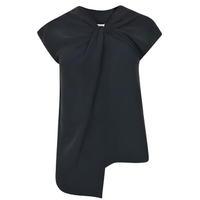 maison margiela ruched bow blouse