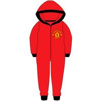 Manchester United Fc Childrens/kids Official Football Crest Onesie (5-6 Years)