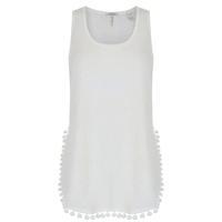 maison scotch pom pom trimmed top