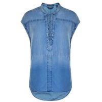 maison scotch sleeveless lace up top