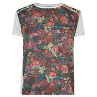 maison scotch printed insert t shirt