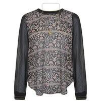 MAISON SCOTCH Contrasting Print Blouse