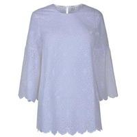 MAISON SCOTCH Broderie Anglaise Flared Sleeve Top