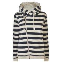 MAISON SCOTCH Striped Zip Hooded Sweatshirt