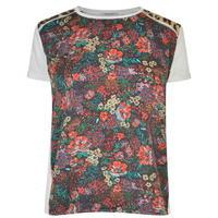 maison scotch printed insert t shirt